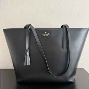 Kate Spade Black Tote with Tassel Accent